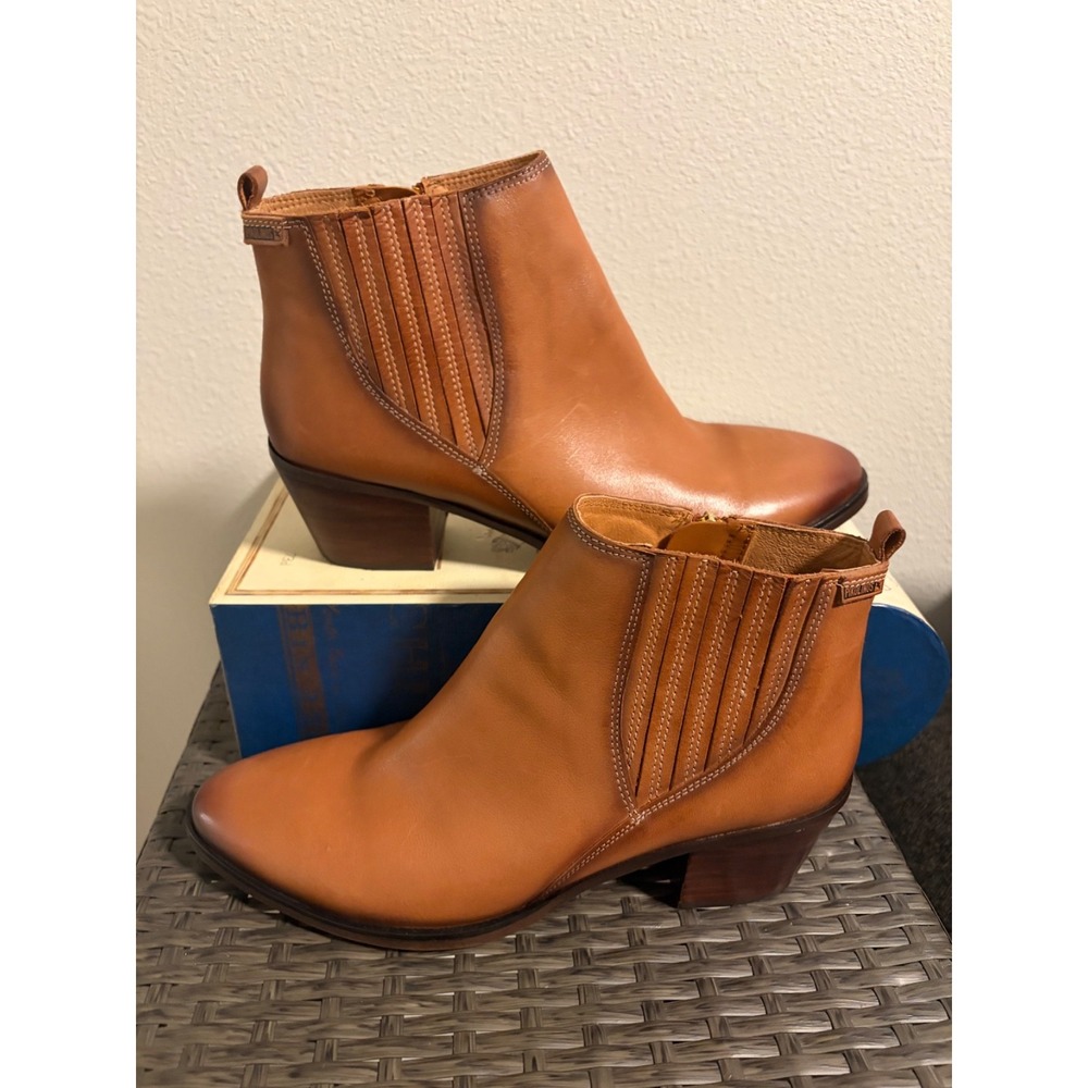 PIKOLINOS  Brown Women's Leather Ankle Boots~EU 42 US 11.5~ $180 Mid Heel NWT